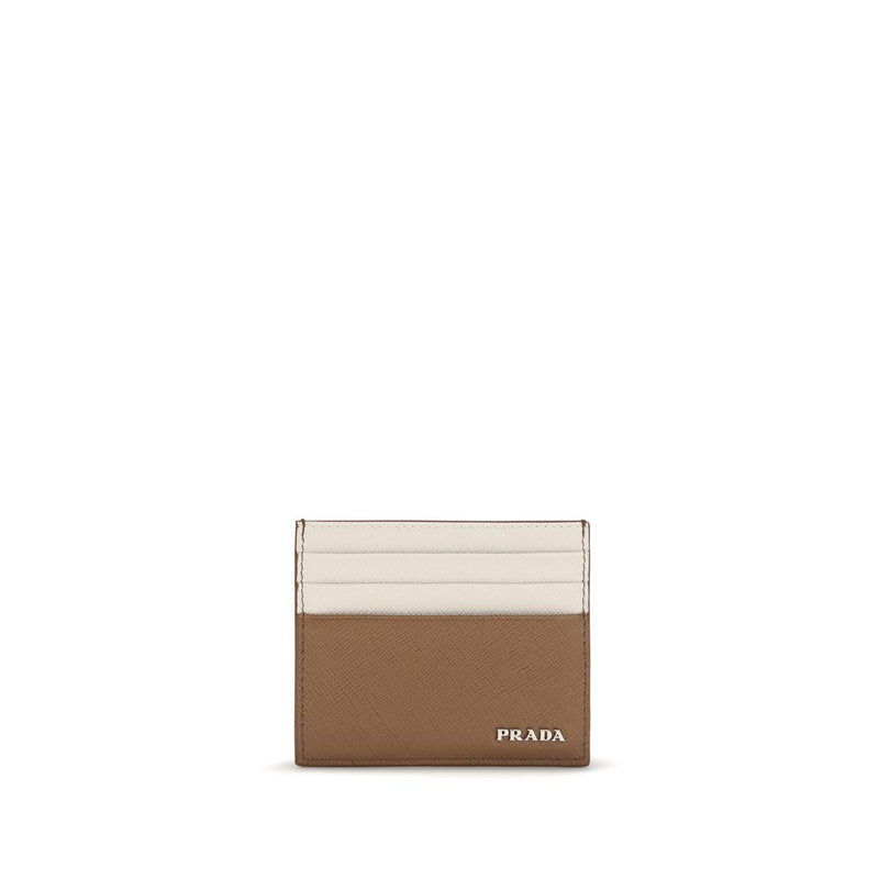 Prada Beige Calf Leather Bos Taurus Wallet