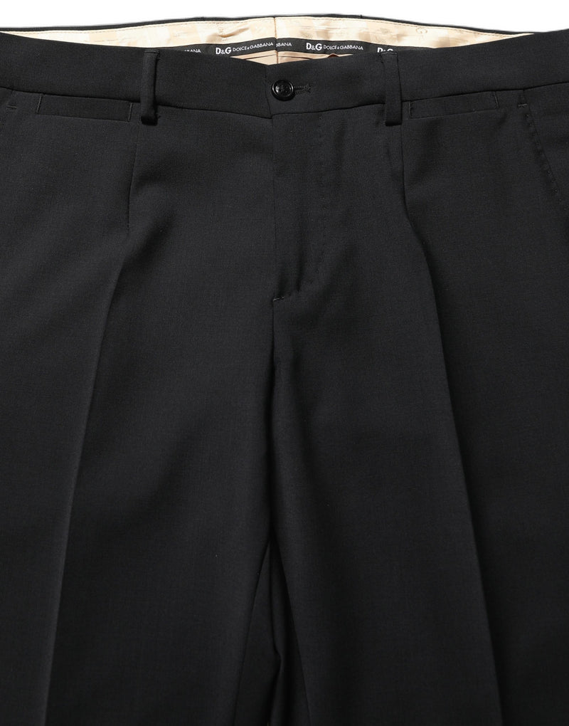 Abito formale da uomo a 2 pezzi in lana nera, slim fit Dolce & Gabbana
