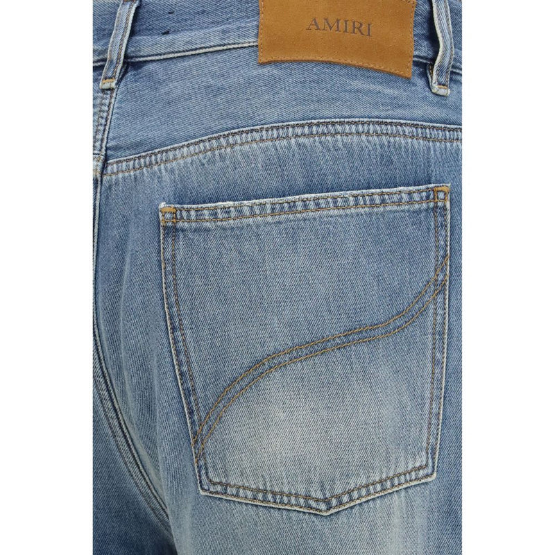 Amiri Blue Cotton Flared Jeans