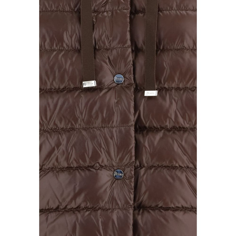 Herno Brown Polyester Full-Length Jacket