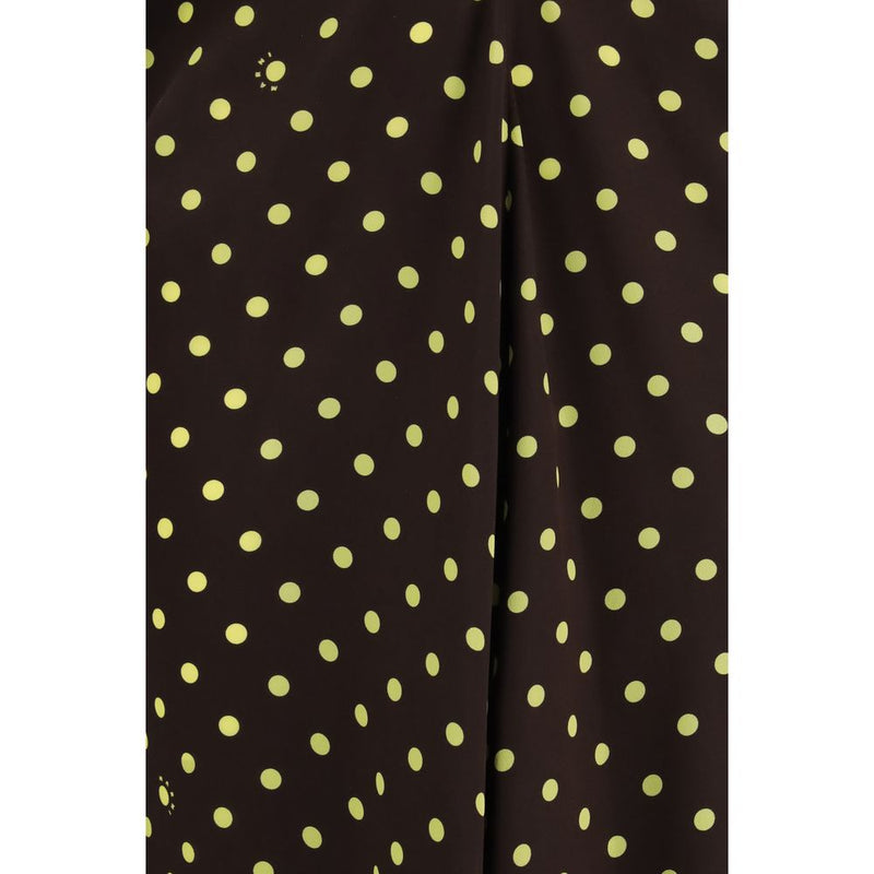 Marni Brown Silk Casual Dress