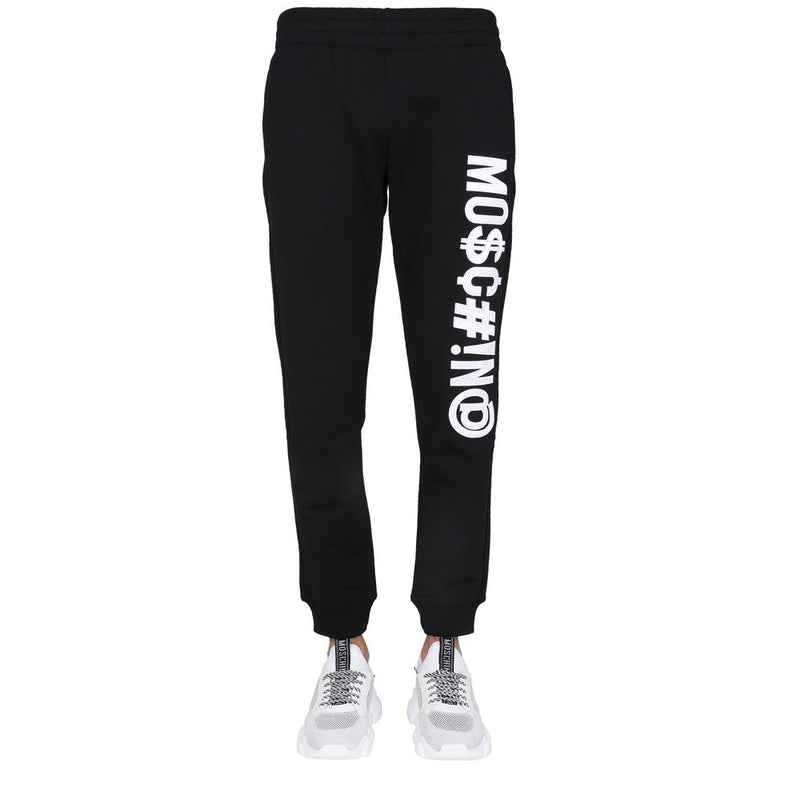 Moschino Couture Black Cotton Joggers (Workout Pants)