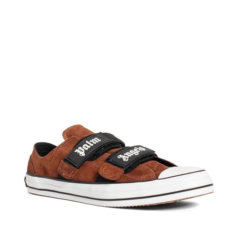 Palm Angels Brown Calfskin Low Top Sneakers
