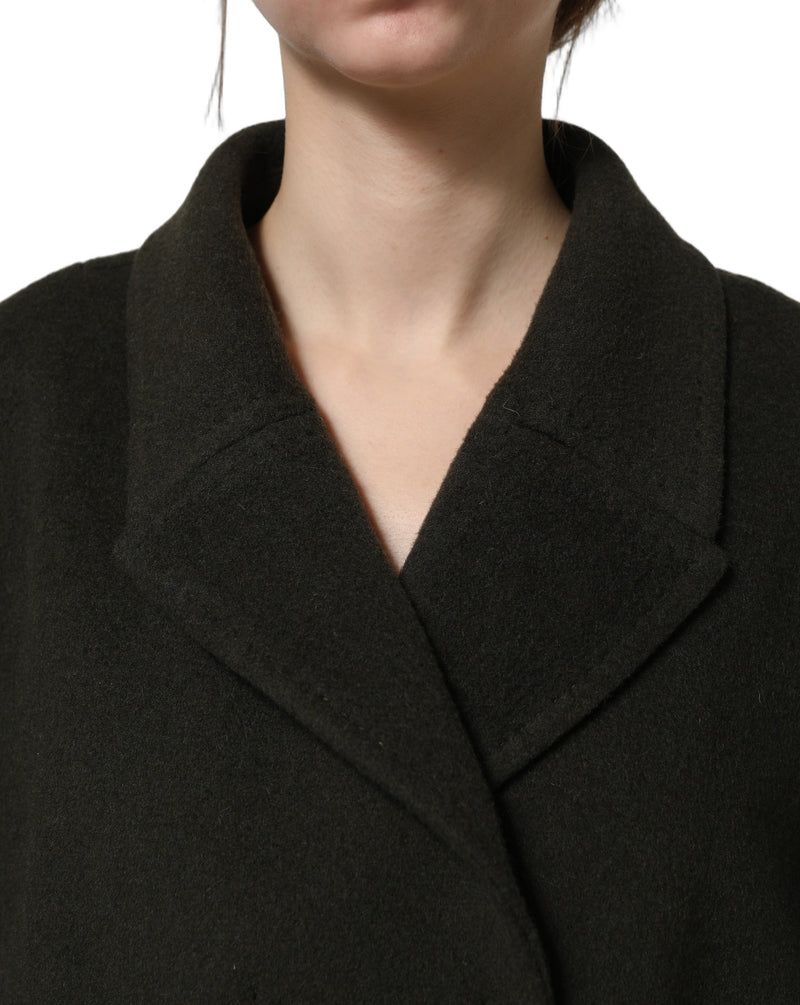 Jaqueta peacoat verde-escura transpassada Dolce & Gabbana