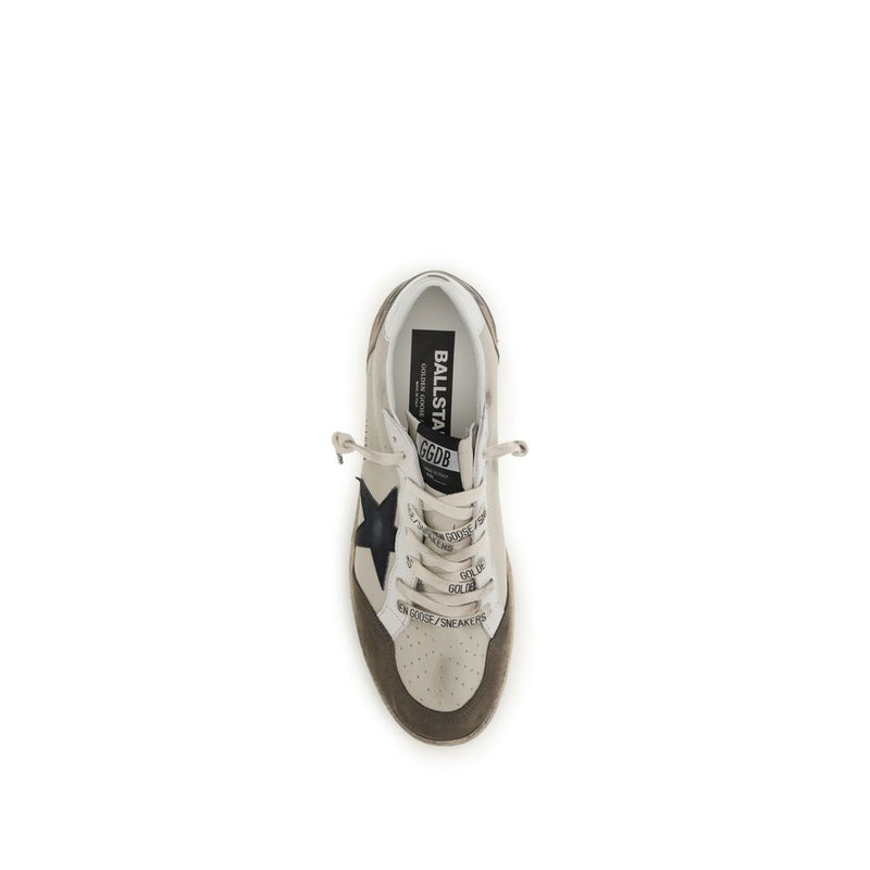Golden Goose White Calf Leather Bos Taurus Low Top Sneakers