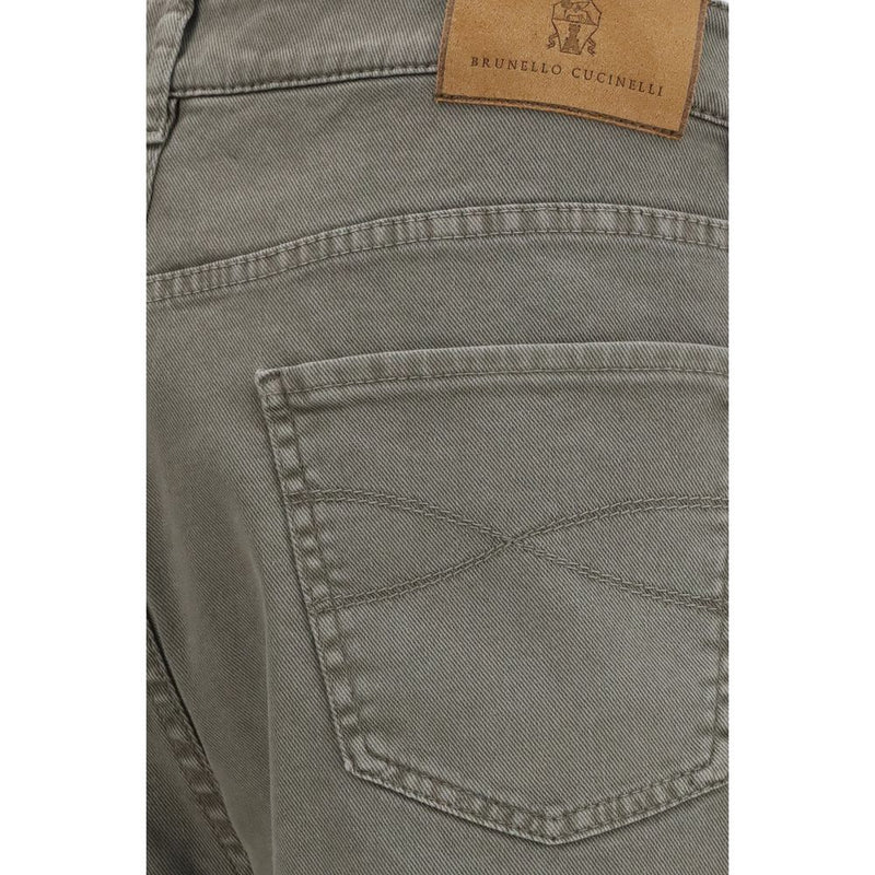 Brunello Cucinelli Bicolor Cotton Jeans Denim