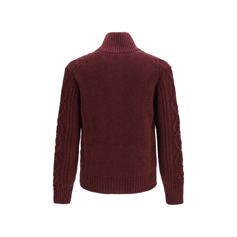 Brunello Cucinelli Bordeaux Cashmere Cardigan