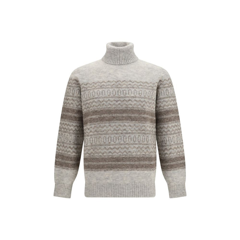 Brunello Cucinelli Gray Alpaca Vicugna Pacos Turtleneck