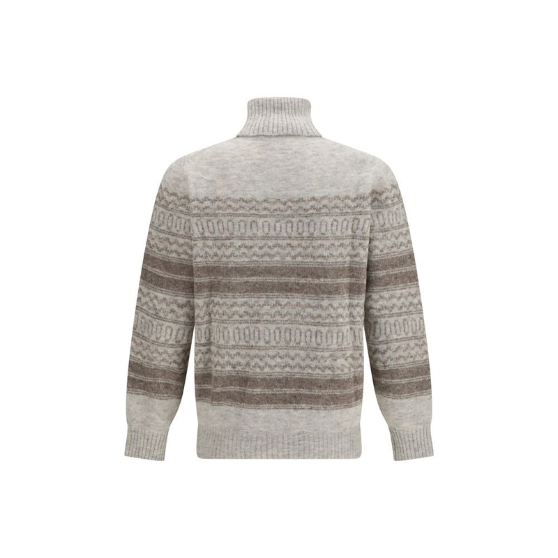 Brunello Cucinelli Gray Alpaca Vicugna Pacos Turtleneck