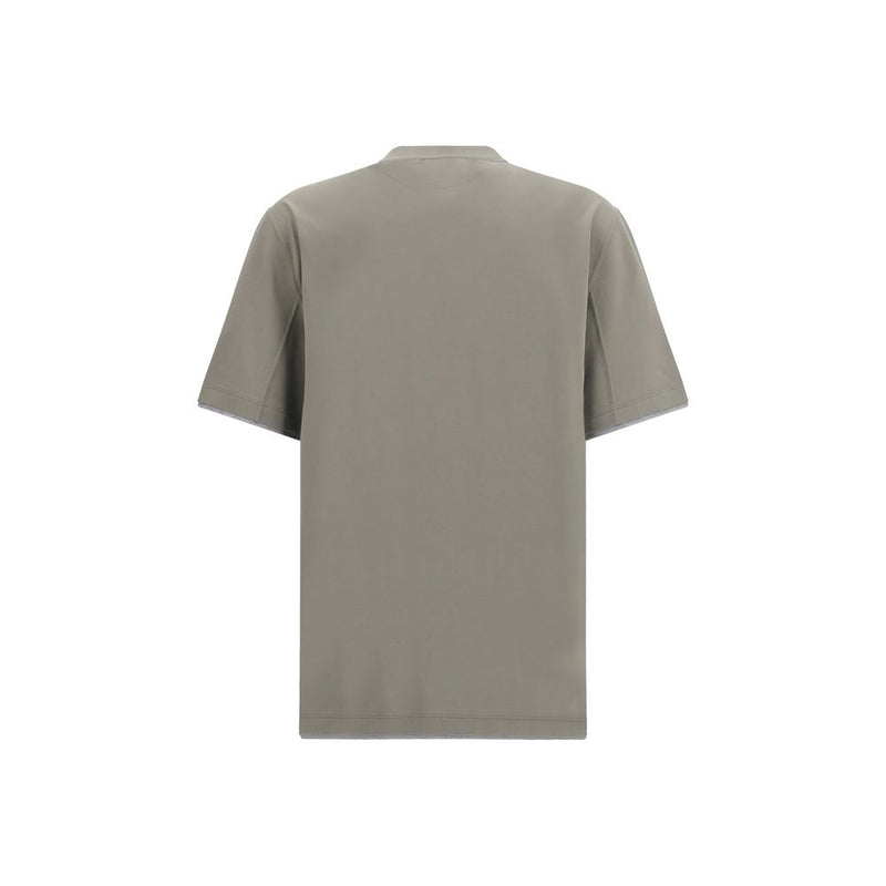 Brunello Cucinelli Bicolor Cotton T-Shirt
