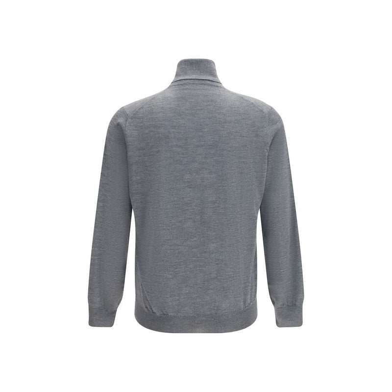 Brunello Cucinelli Gray Wool Oves Aries Turtleneck