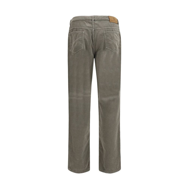 Brunello Cucinelli Bicolor Cotton Casual Pants