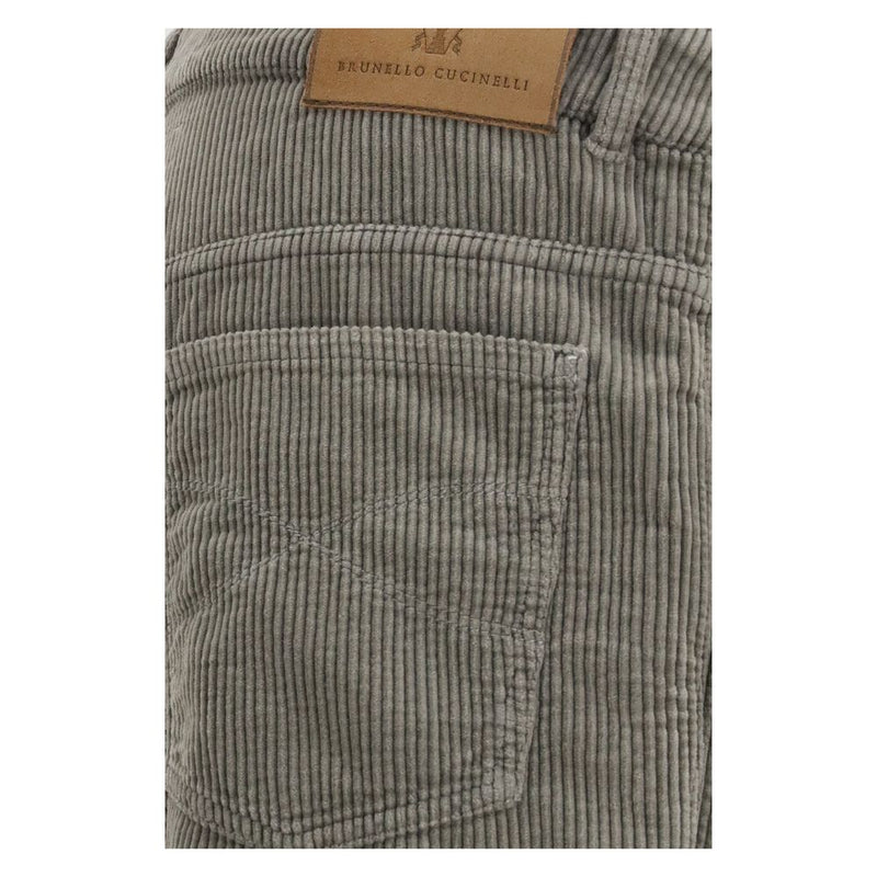 Brunello Cucinelli Bicolor Cotton Casual Pants