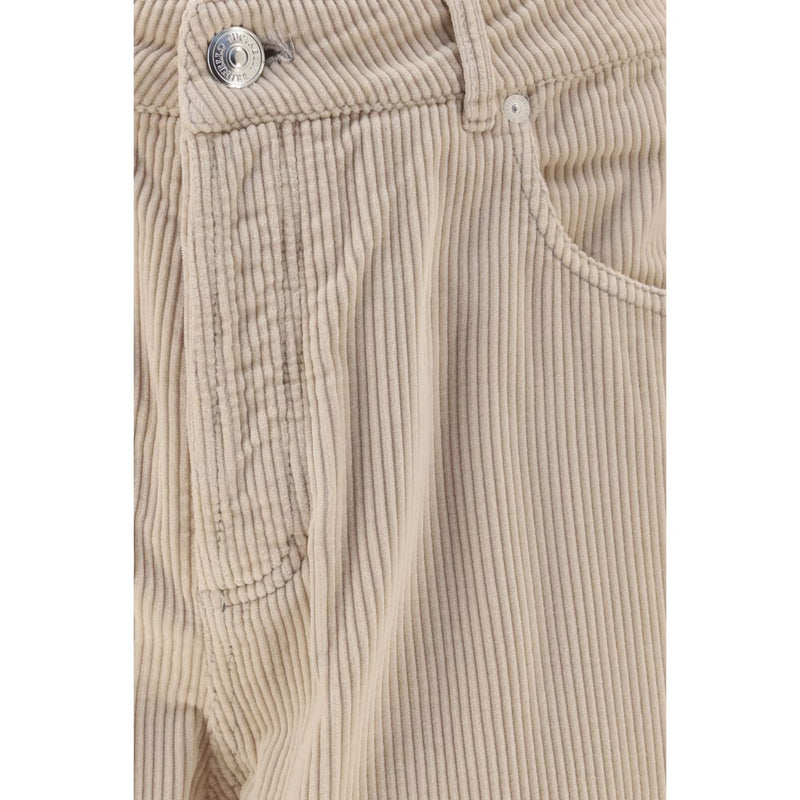 Brunello Cucinelli Beige Cotton Casual Pants