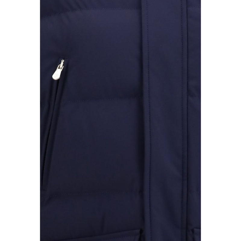 Brunello Cucinelli Blue Polyamide Parka