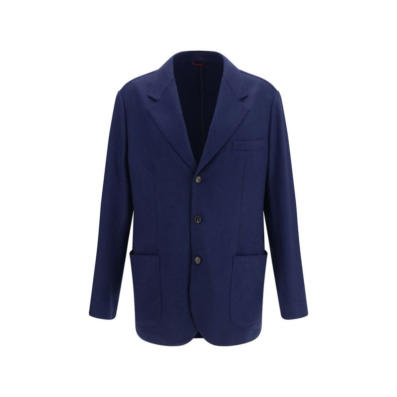Brunello Cucinelli Blue Cashmere Full-Length Jacket