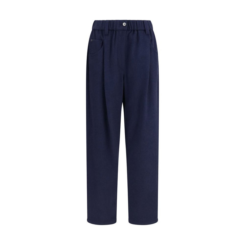 Brunello Cucinelli Blue Wool Oves Aries Pants