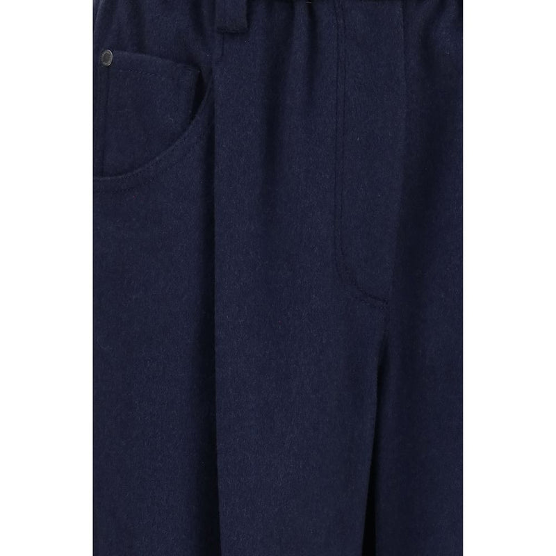 Brunello Cucinelli Blue Wool Oves Aries Pants