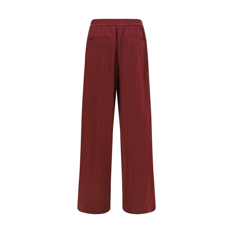 Brunello Cucinelli Bordeaux Cotton Athletic Pants