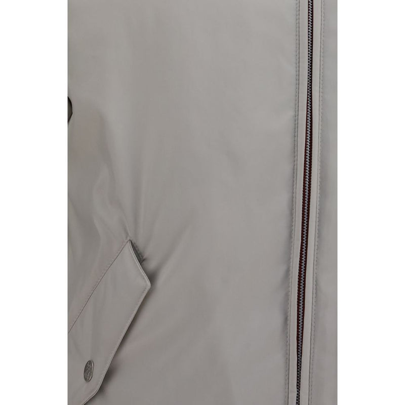 Brunello Cucinelli Gray Polyester Shell Jacket