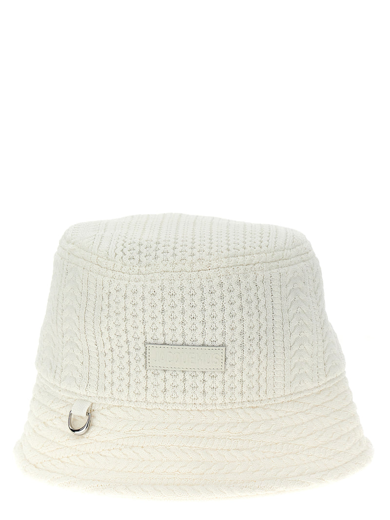 Jacquemus White Viscose Bucket Hat
