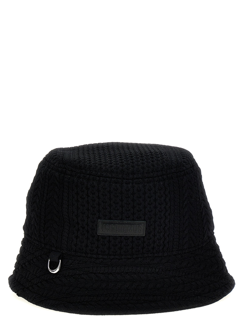 Jacquemus Black Viscose Bucket Hat