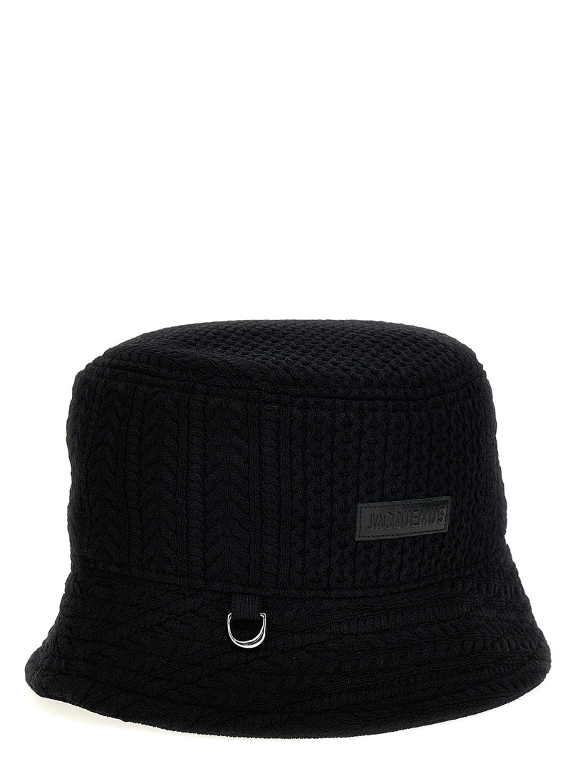 Jacquemus Black Viscose Bucket Hat