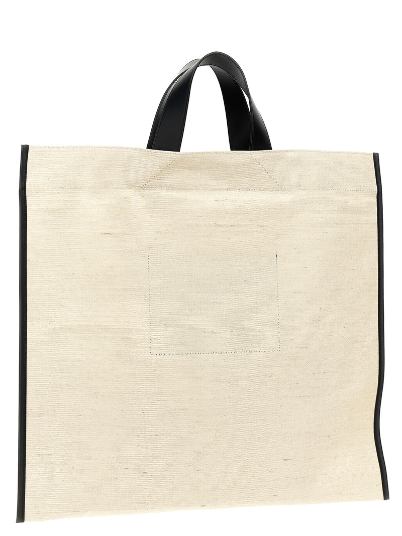 Jil Sander Bicolor Jute Tote Bag