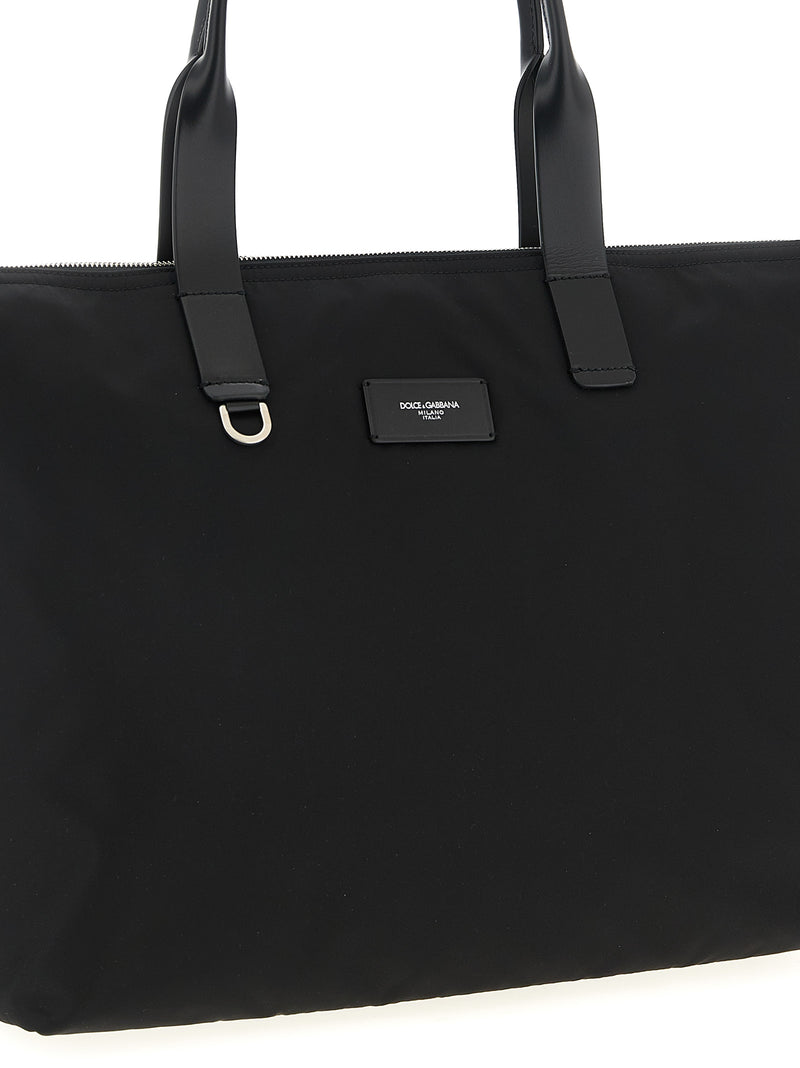 Dolce & Gabbana Black Polyamide Tote Bag