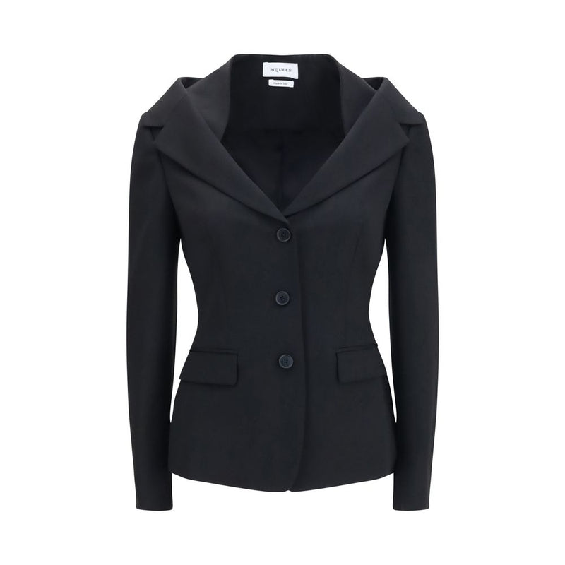 Alexander McQueen Black Wool Oves Aries Full-Length Jacket