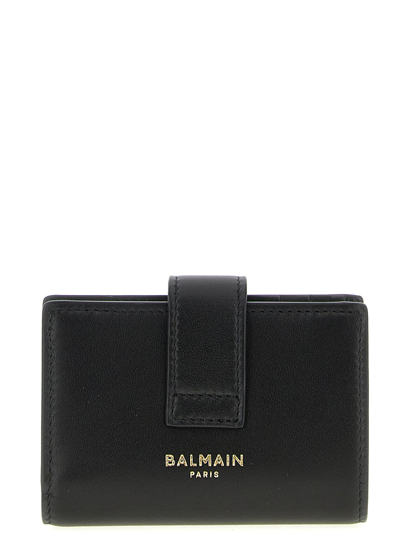 Balmain Black Lamb Leather Cardholder
