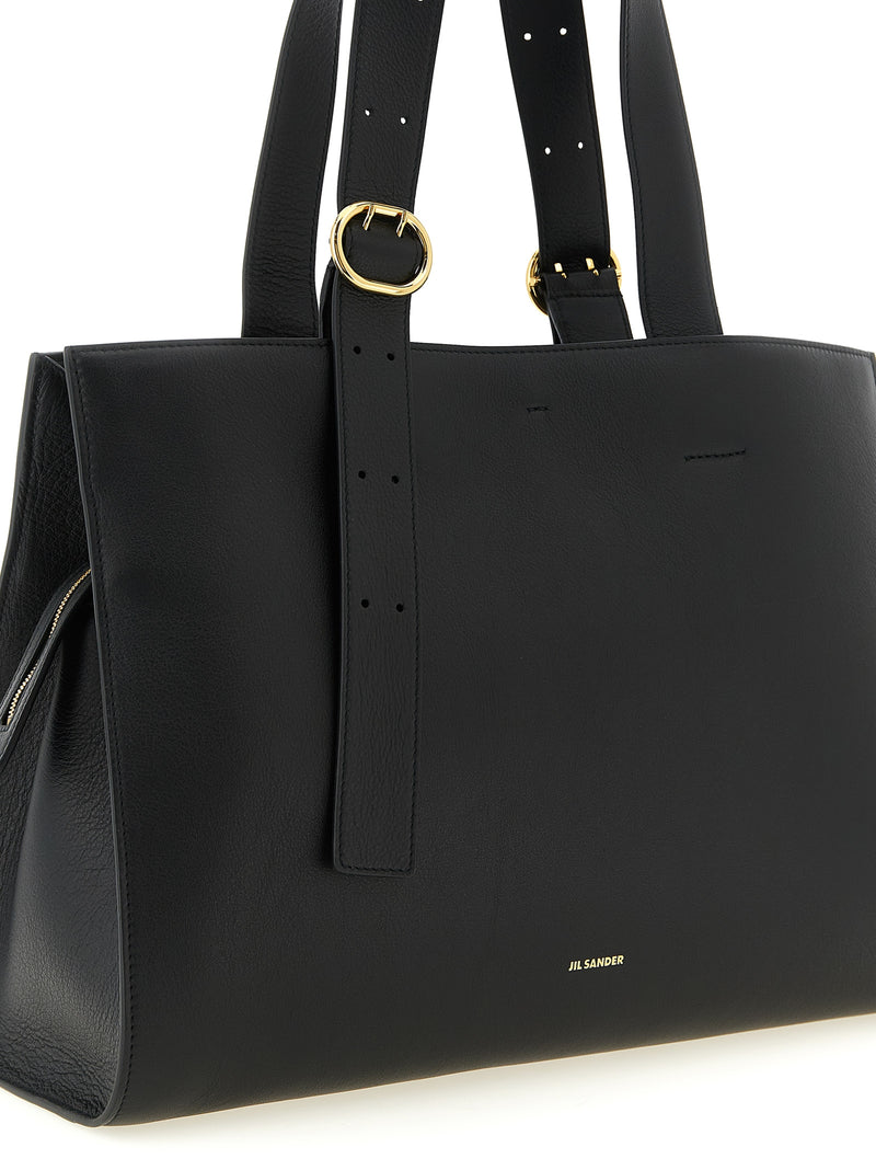 Jil Sander Black Calfskin Tote Bag