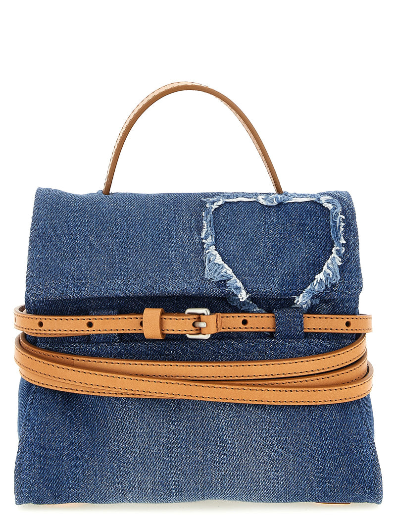 Moschino Blue Cotton Handbag