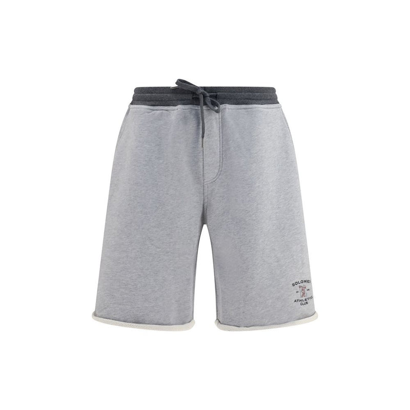 Brunello Cucinelli Gray Cotton Bermuda Shorts
