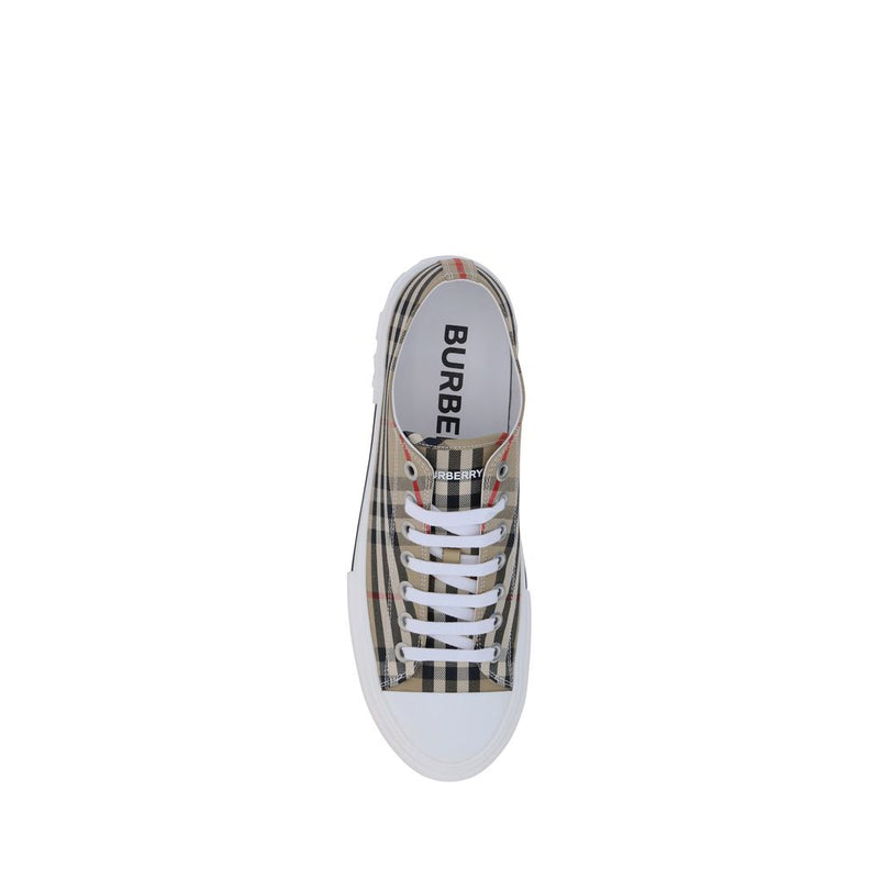 Burberry Brown Cotton Sneakers