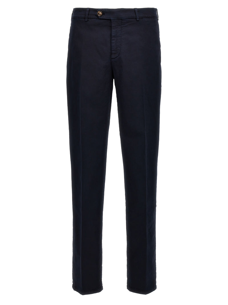 Brunello Cucinelli Blue Cotton Casual Pants