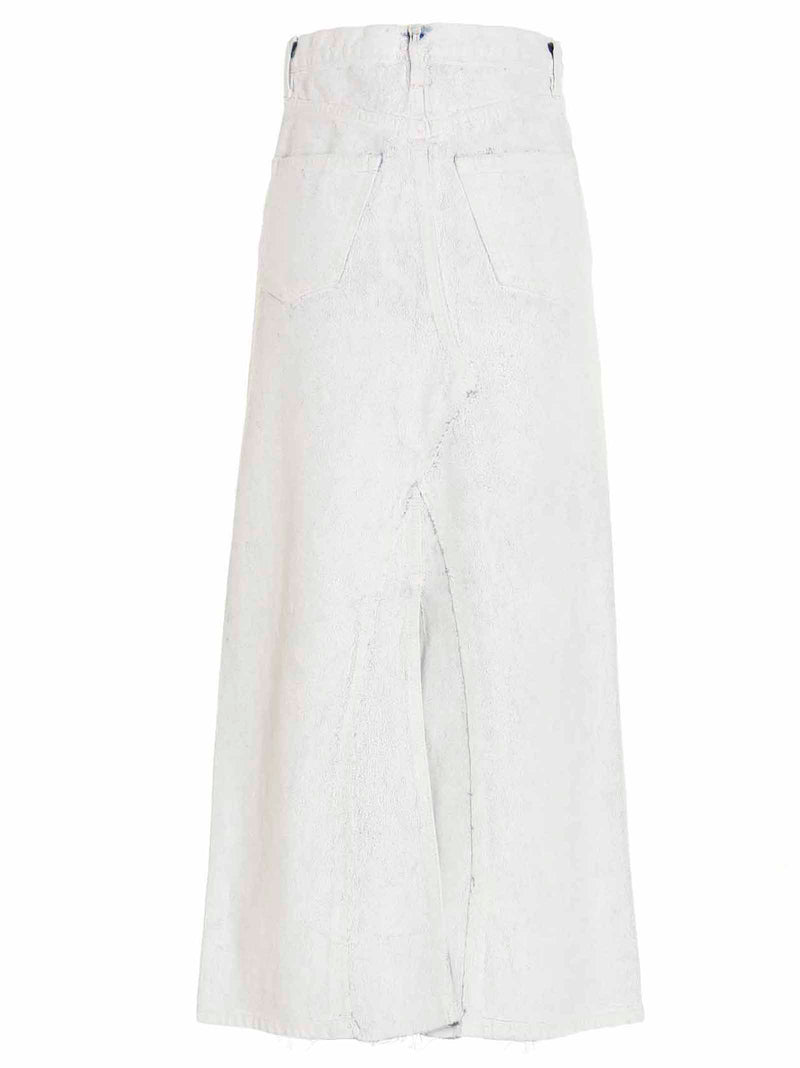 Maison Margiela White Cotton Mini Skirt