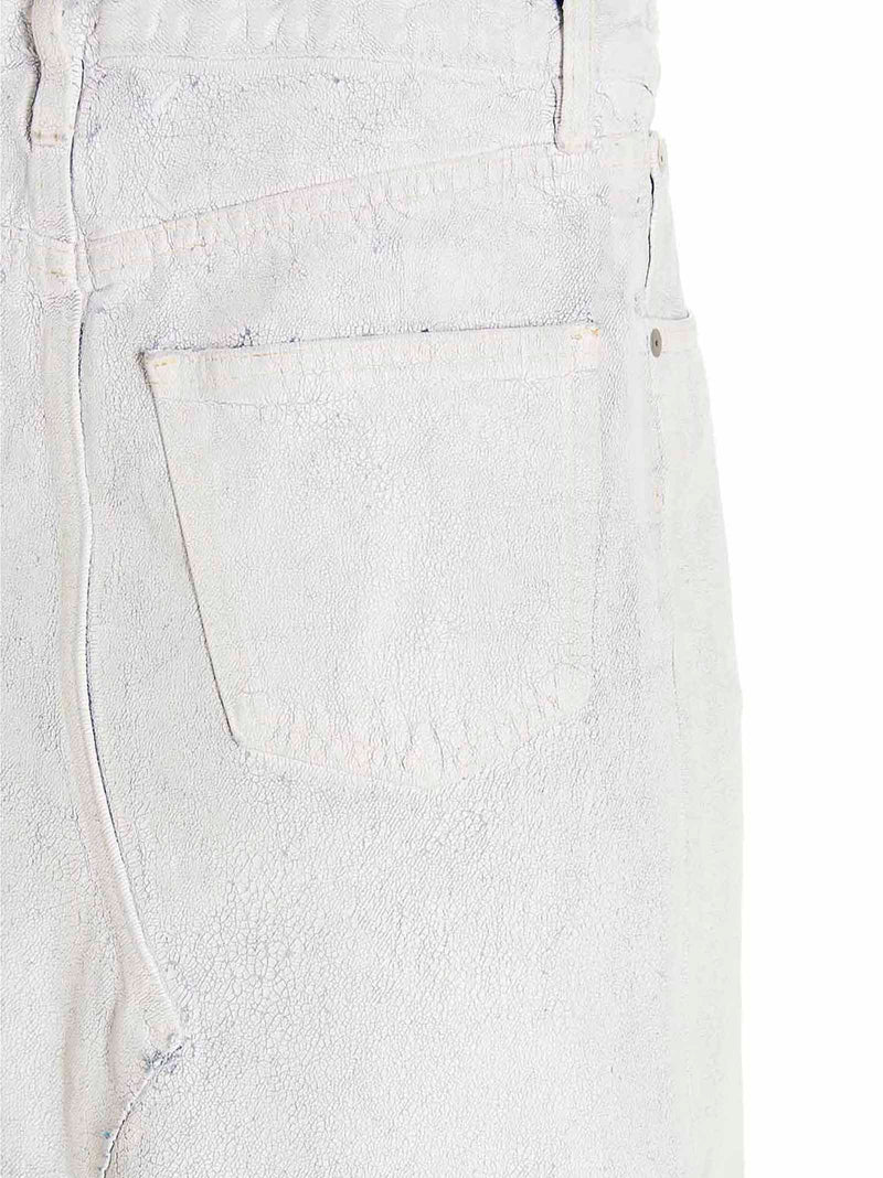 Maison Margiela White Cotton Mini Skirt