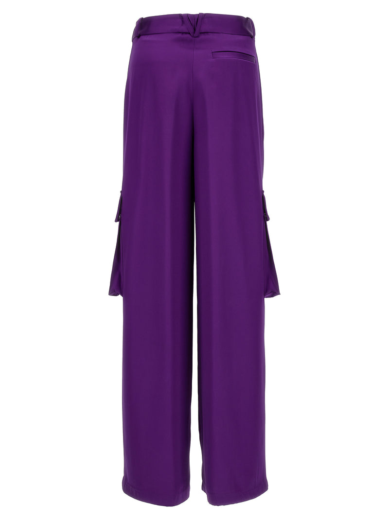 Versace Purple Viscose Cargo Pants