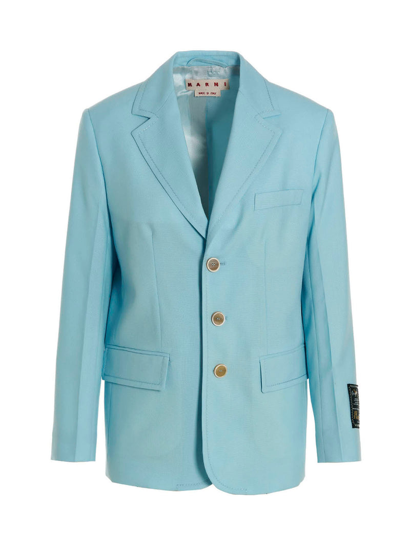 Marni Blue Virgin Wool Blazer