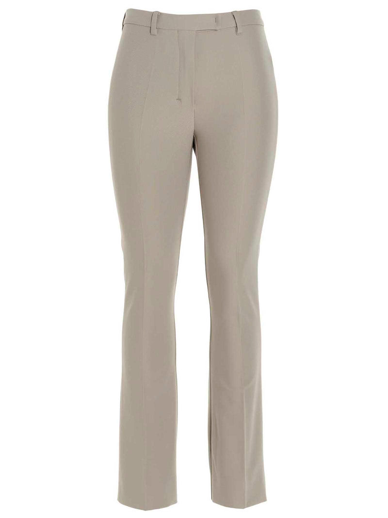 'S Max Mara Beige Viscose Flared Pants