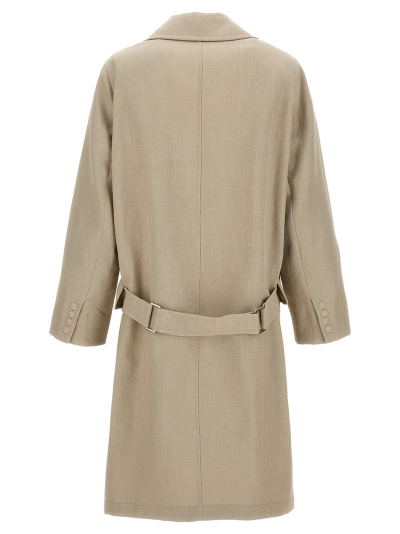 Max Mara Beige Linen Coat