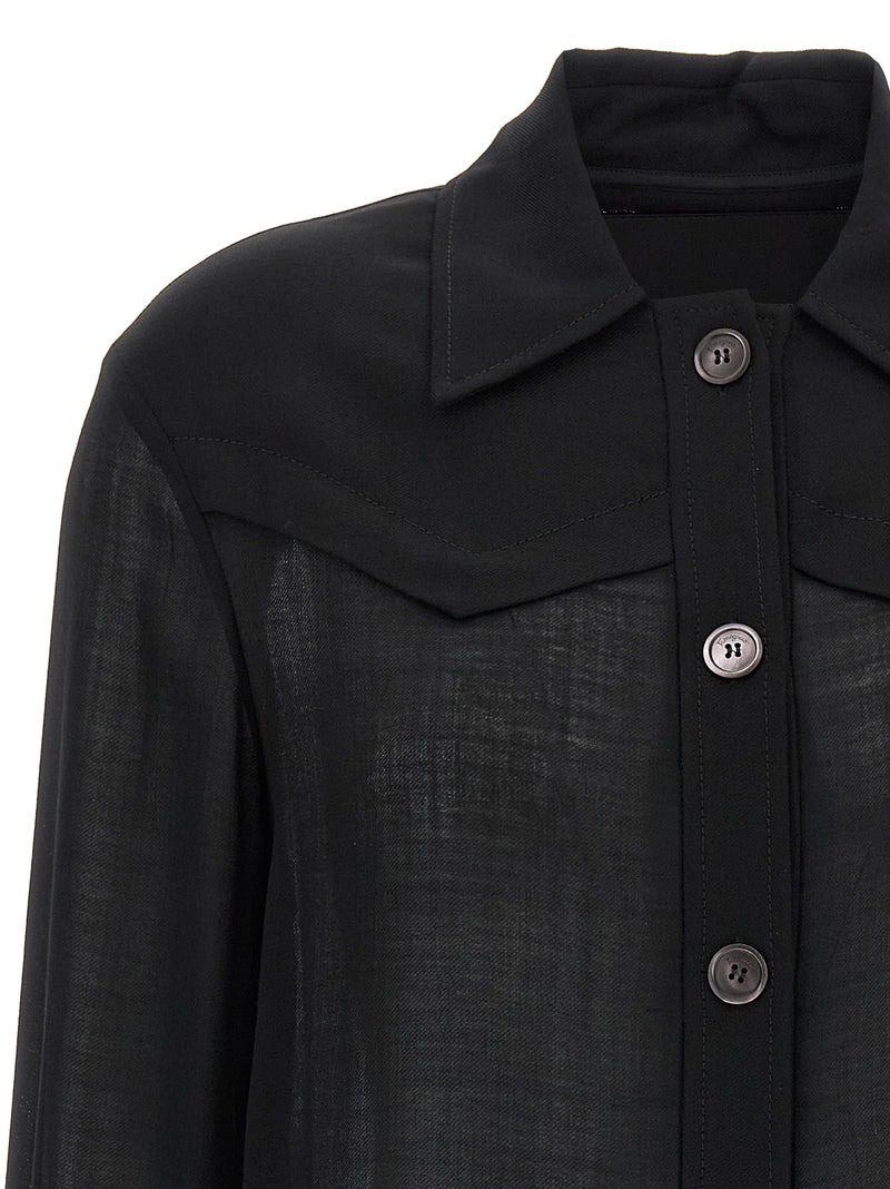 Ferragamo Black Virgin Wool Blouse