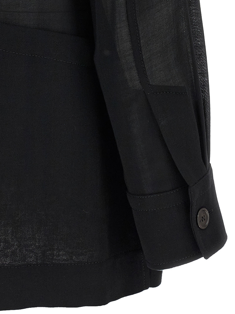 Ferragamo Black Virgin Wool Blouse