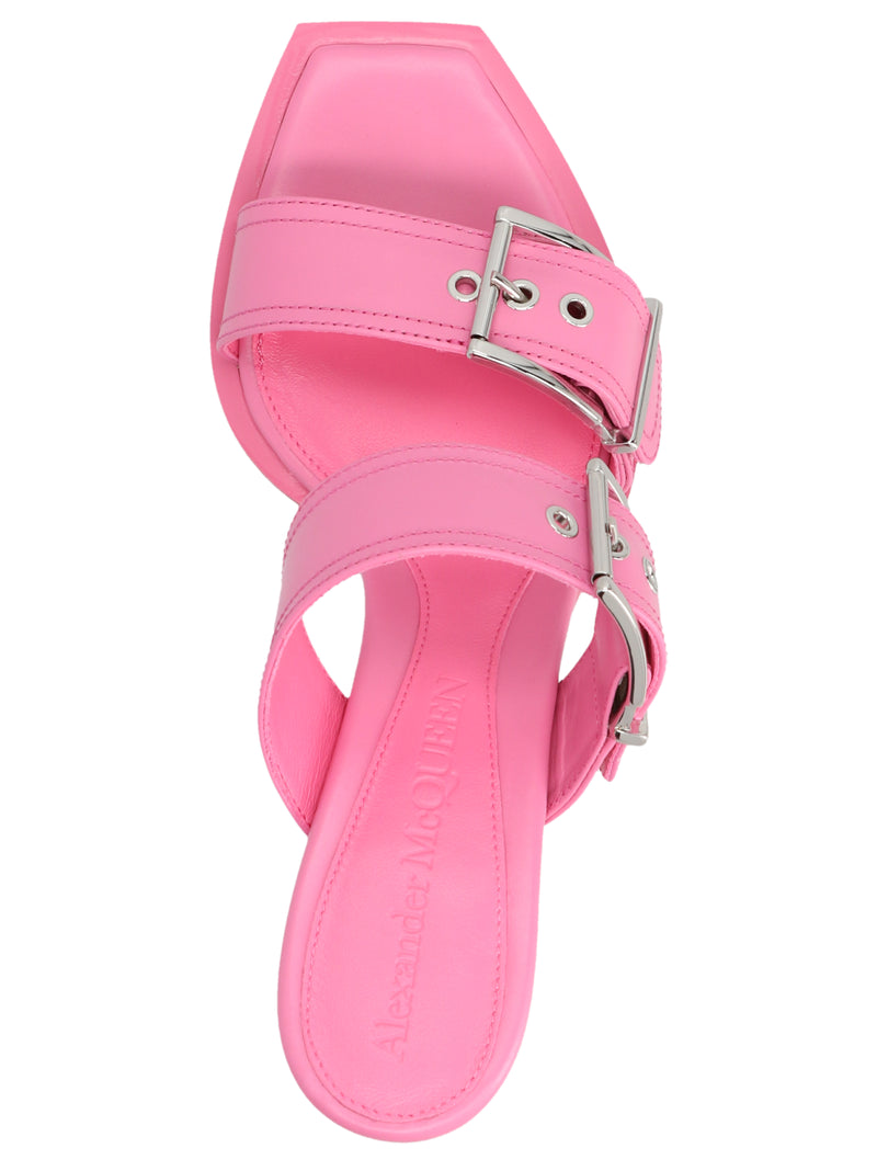 Alexander McQueen Multicolor Calfskin Stiletto Heel Sandals