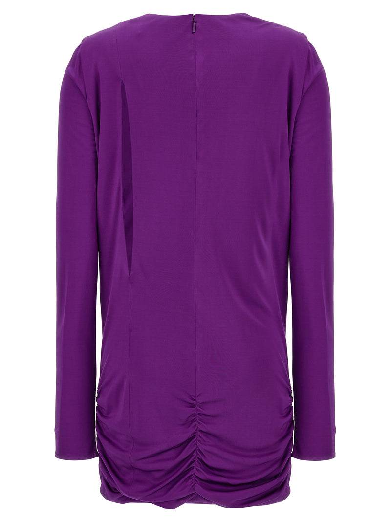 Versace Purple Viscose Short Dress