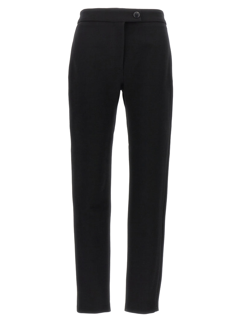 Ferragamo Black Elastane Skinny Pants