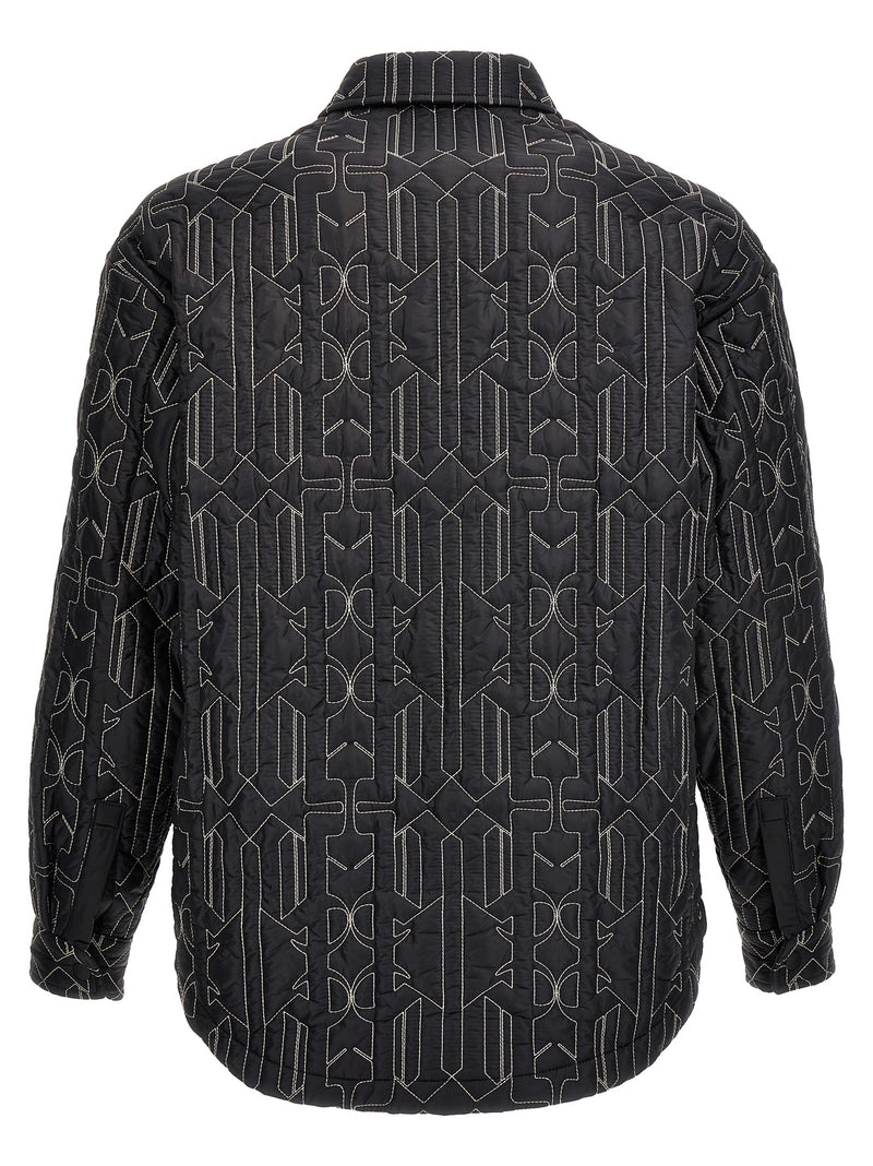 Palm Angels Gray Polyamide Shell Jacket