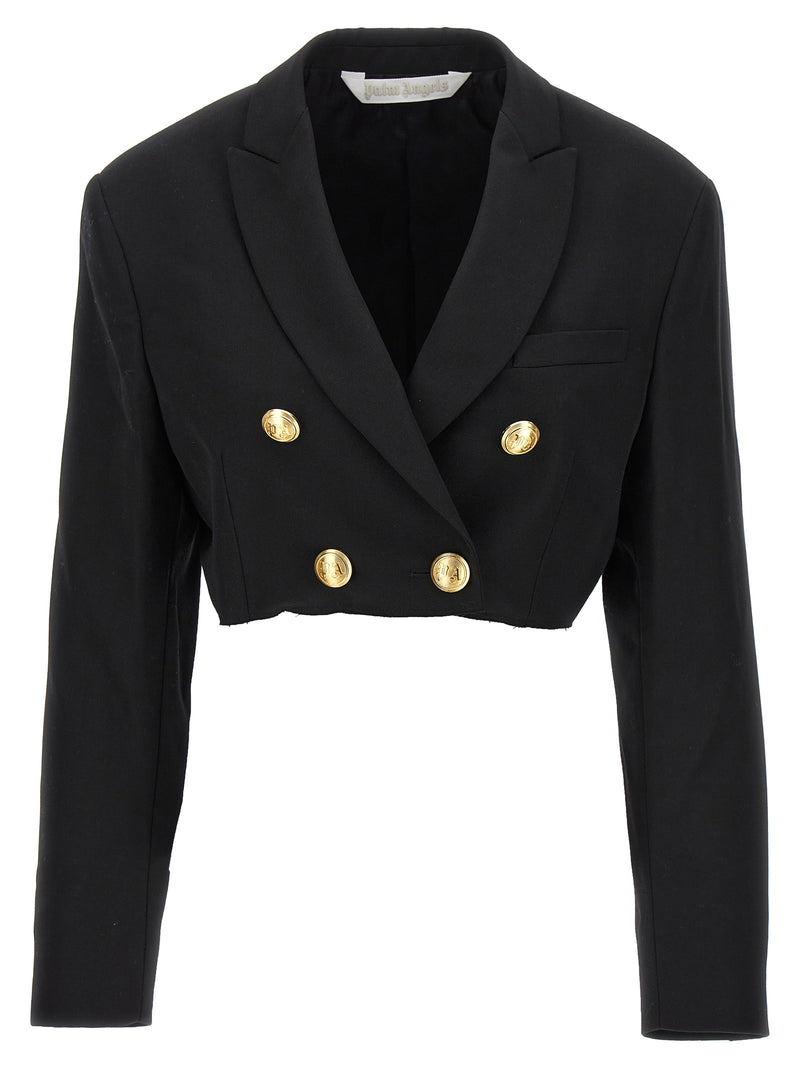Palm Angels Black Polyester Blazer