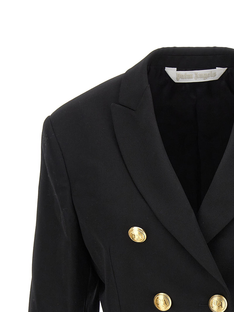 Palm Angels Black Polyester Blazer